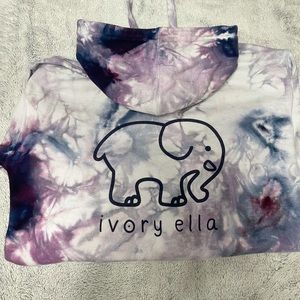 Purple Ice tie-dye Ivory Ella hoodie, small.